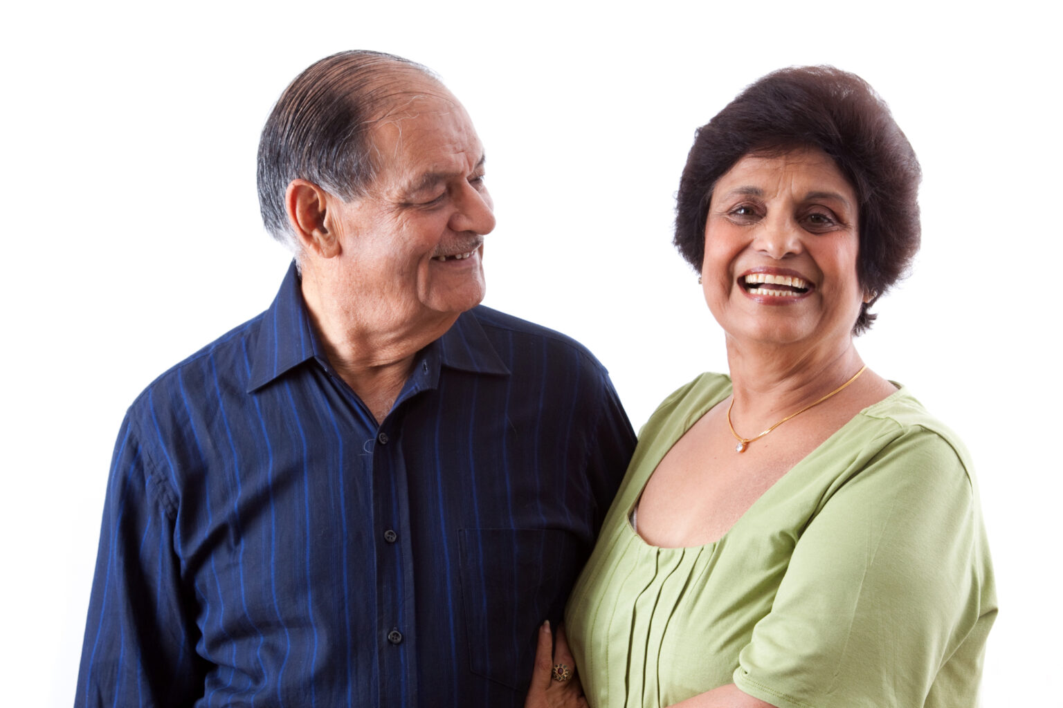 Portrait of a happy elderly East Indian couple